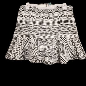 Gray Black and White Mini Skirt Vera Wang Princess